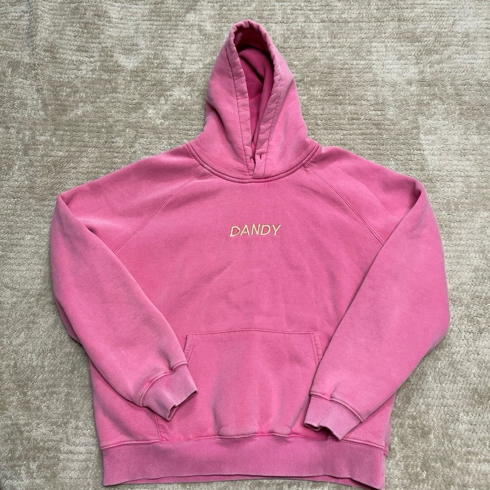 Dandy Worldwide "Let's Watch The Sunset" Embroidered Oversized Lux Hoodie - Pink